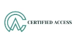 A logo features a stylized geometric shape resembling an abstract letter A inside a partial circular outline. To the right, the words “CERTIFIED ACCESS” appear in bold uppercase lettering, creating a clean, modern brand mark.
If you want this rewritten for accessibilit